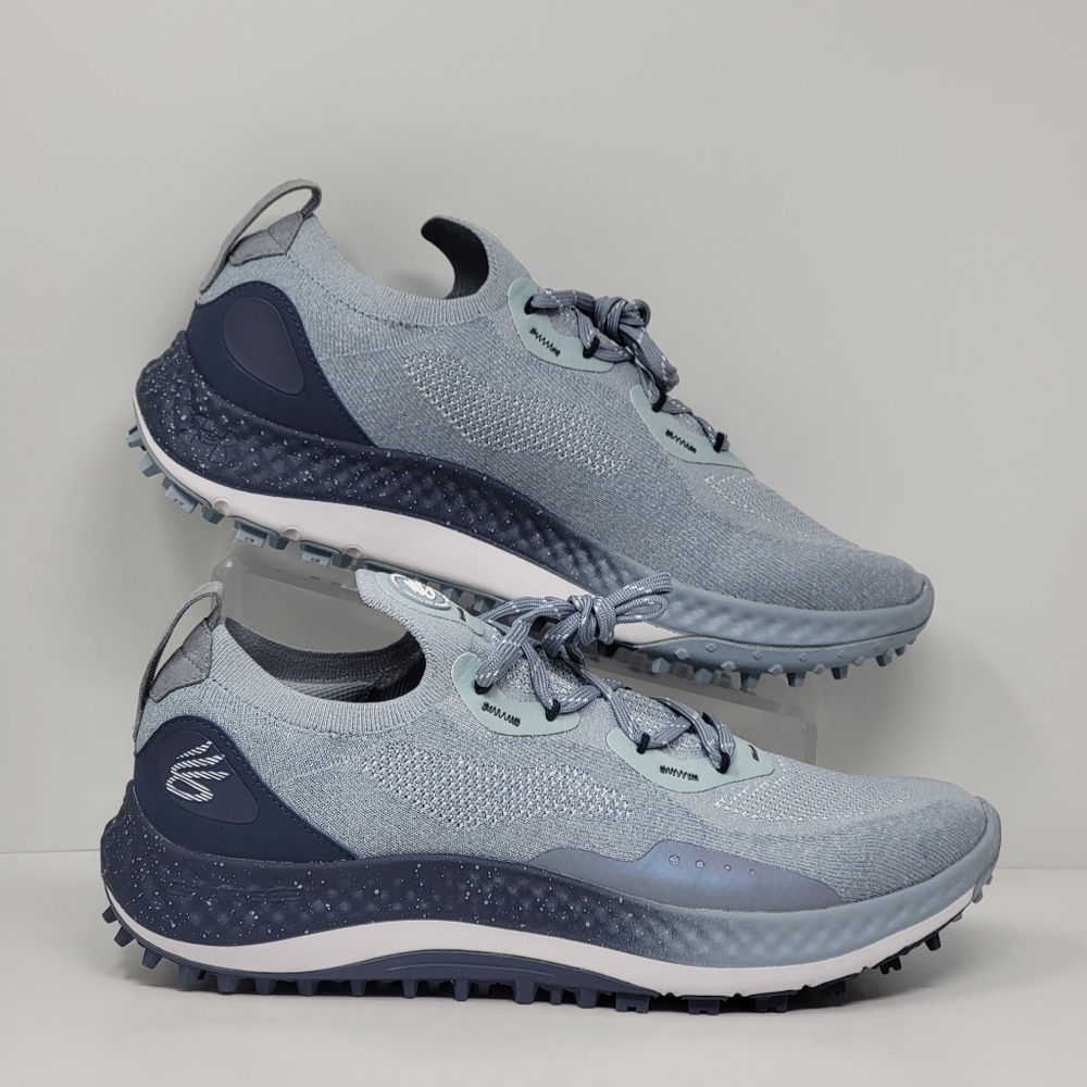 Under Armour Charged Curry SL Golf Shoe Men's Size 8 Blue Grey 3025072-400 New